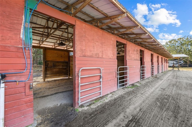 view of horse barn