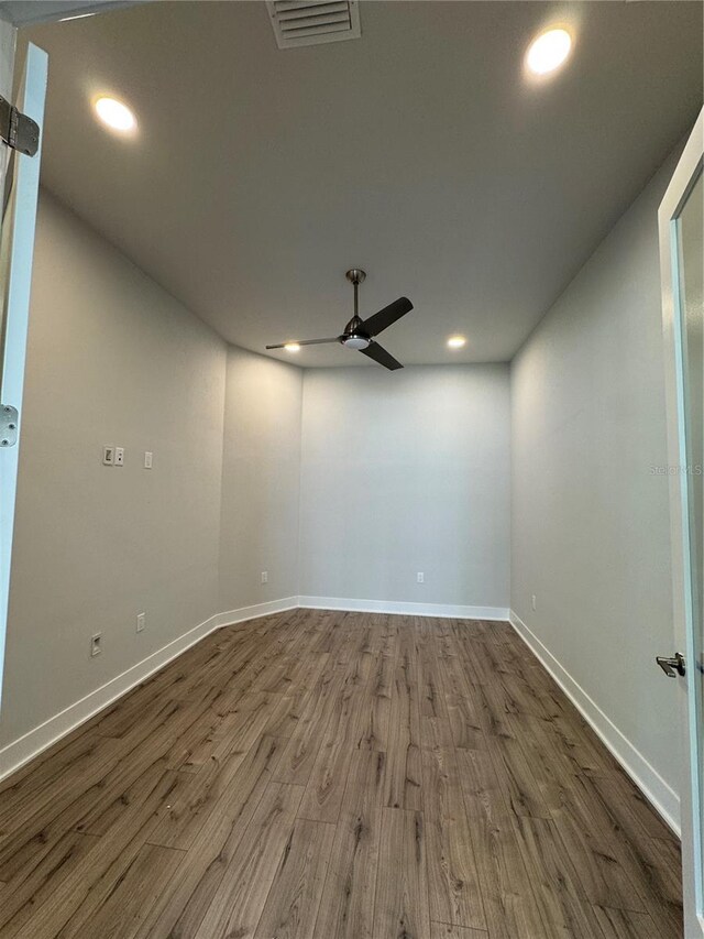 804 SW 144th Dr, Newberry, FL 32669 - unfurnished room featuring ceiling fan, wood finished floors, and recessed lighting