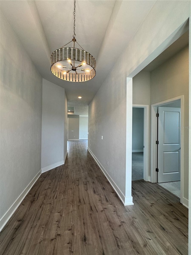 804 SW 144th Dr, Newberry, FL 32669 - unfurnished dining area with a chandelier and dark wood-type flooring