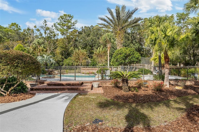 view of home's community featuring a pool