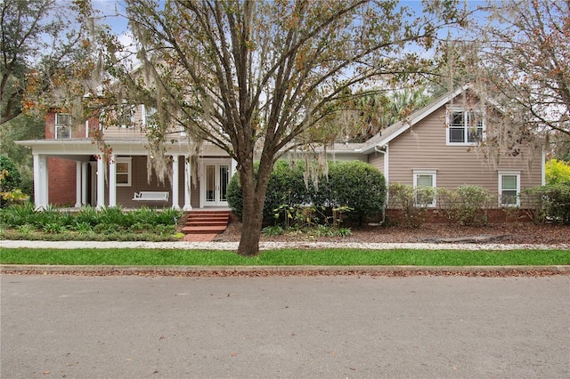 view of front of house with covered porch