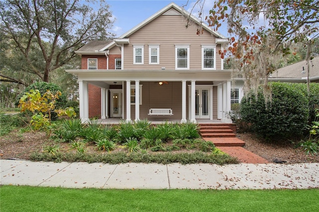 view of front of home with a porch