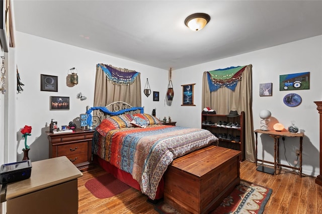 bedroom featuring wood-type flooring