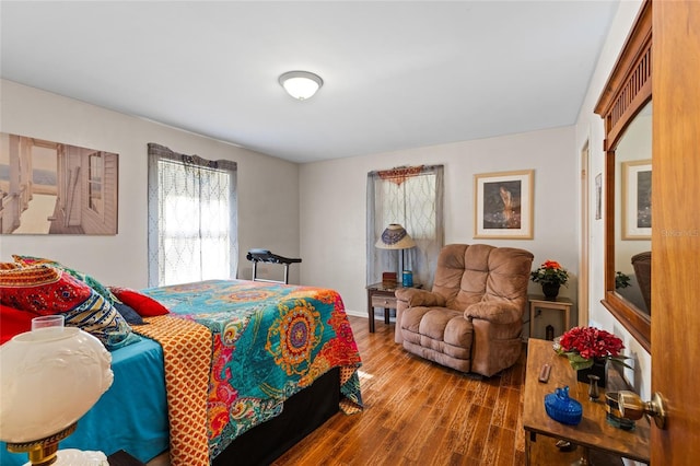 bedroom featuring hardwood / wood-style floors