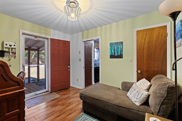 interior space featuring light wood-type flooring