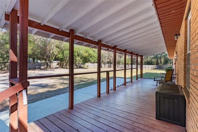 view of wooden terrace