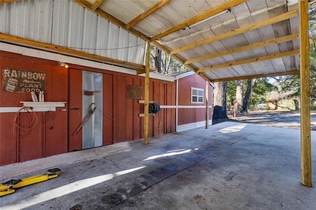 view of horse barn