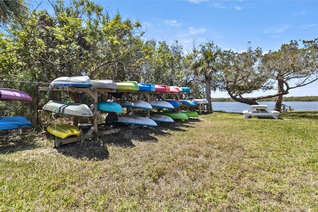 14 Ocean Palm Villa S Unit 14, Flagler Beach, FL 32136 - view of yard featuring a water view