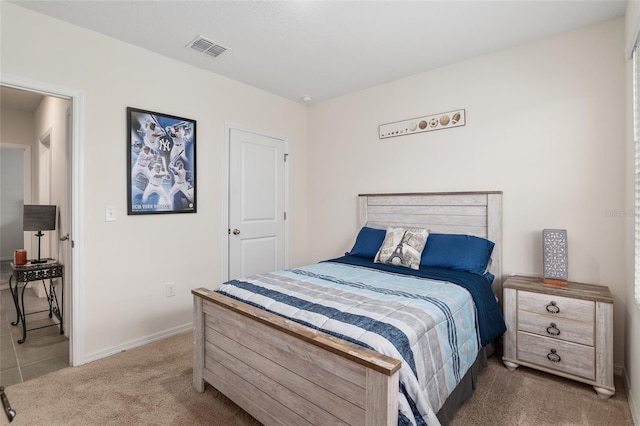 bedroom featuring carpet