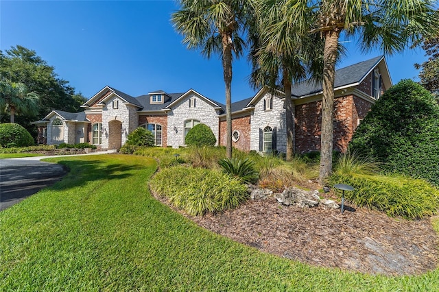 view of front of house with a front yard