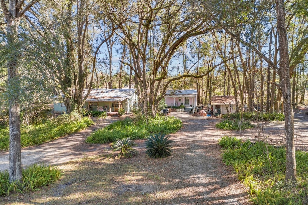 view of front of home featuring covered porch