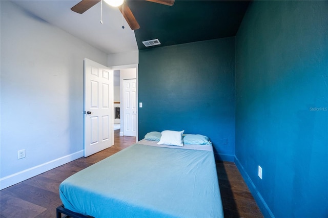 2116 SW 73rd St, Gainesville, FL 32607 - bedroom featuring dark wood-type flooring and ceiling fan