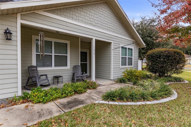 exterior space featuring a porch