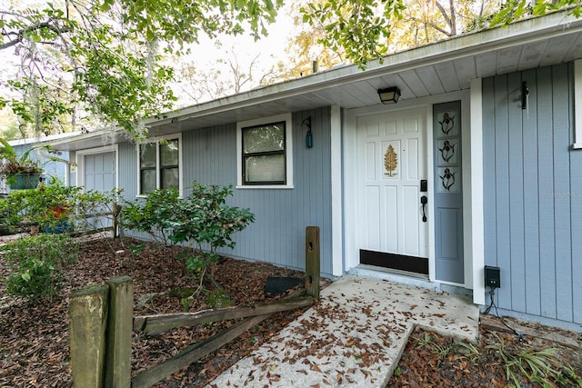 view of doorway to property