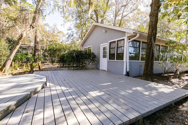 view of wooden deck