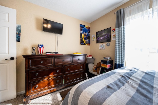 bedroom with carpet