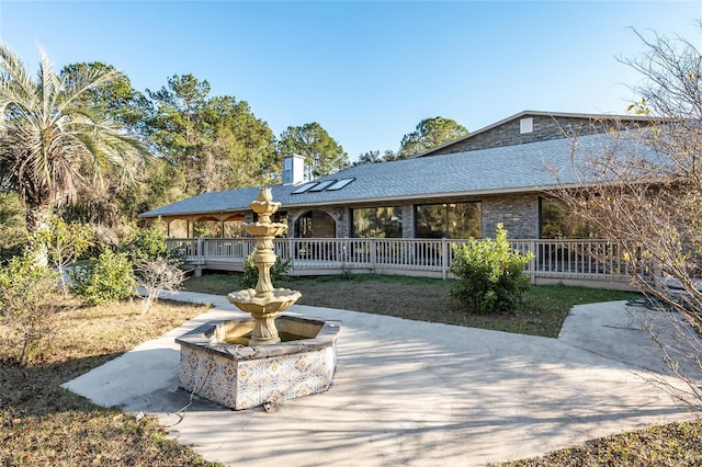 view of rear view of property