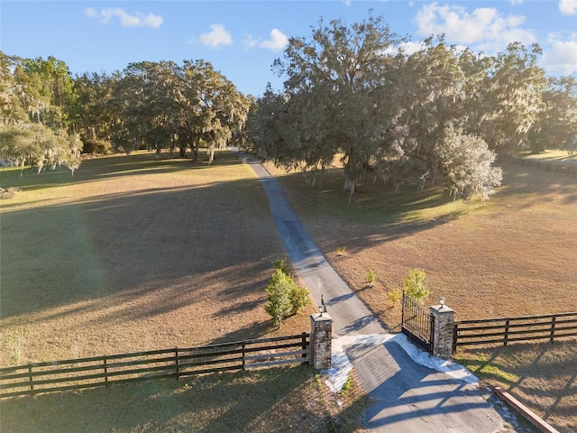 water view featuring a rural view