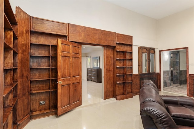 view of tiled living room