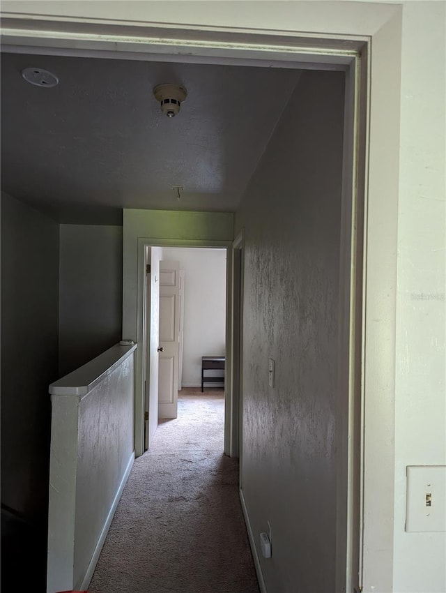 hallway with carpet