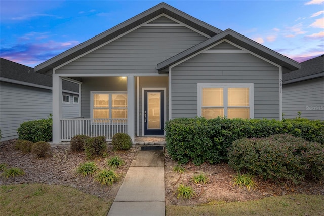 view of front of house with a porch