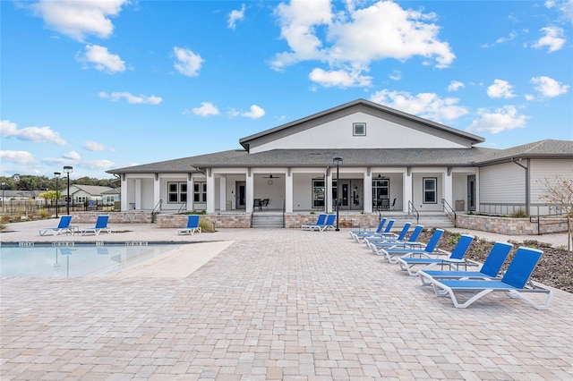 view of pool with a patio