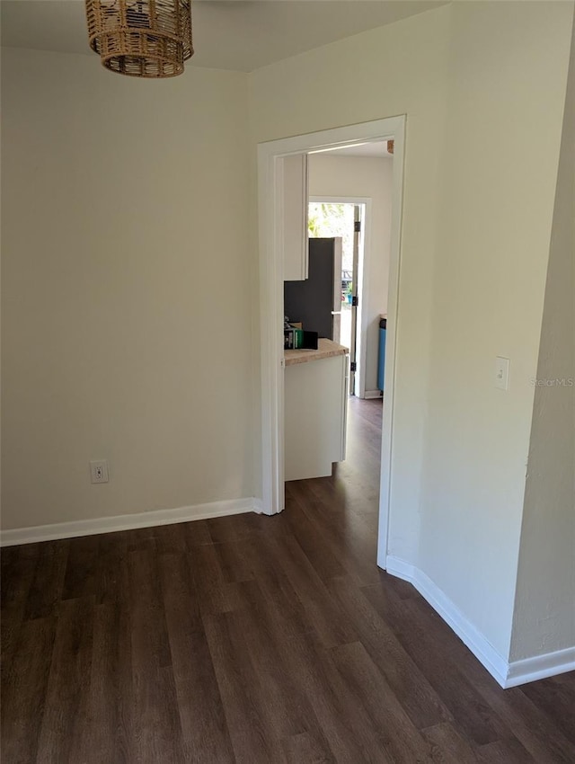 hall featuring dark hardwood / wood-style floors