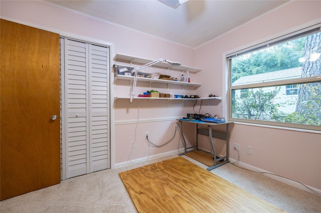 interior space featuring a closet