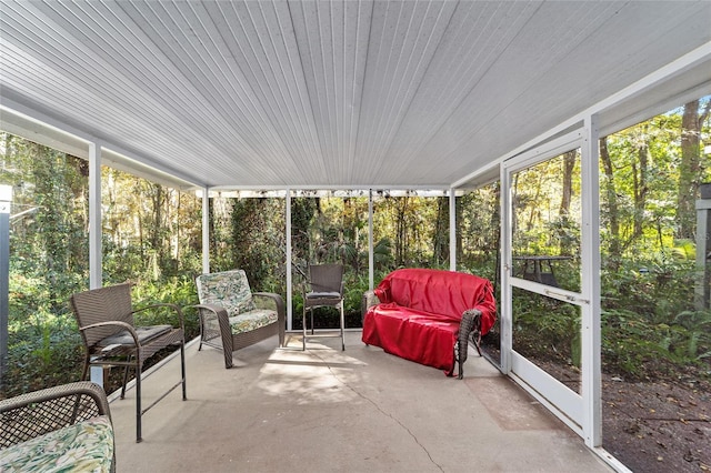 view of sunroom / solarium