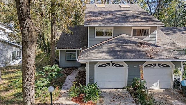 view of property featuring a garage