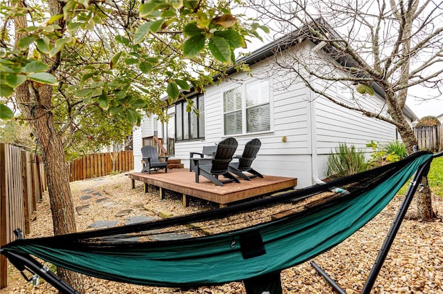 view of wooden deck