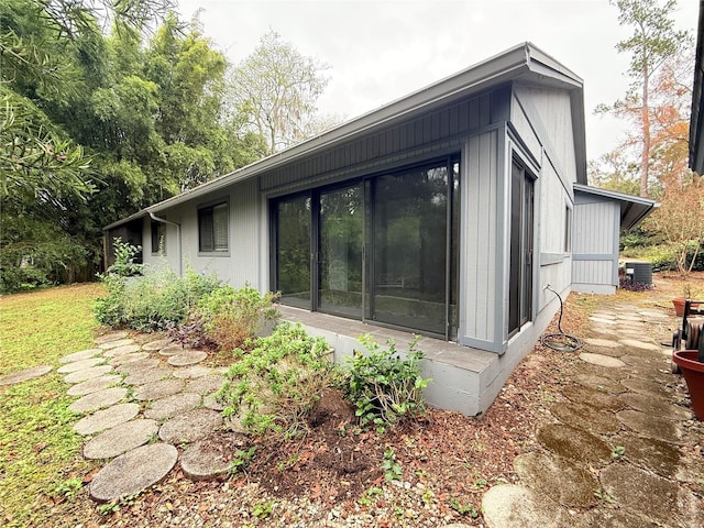 view of home's exterior featuring central AC unit