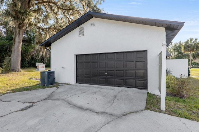 garage with central AC