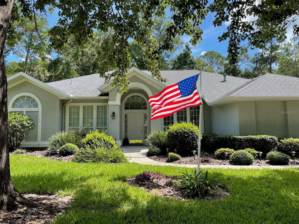 view of single story home