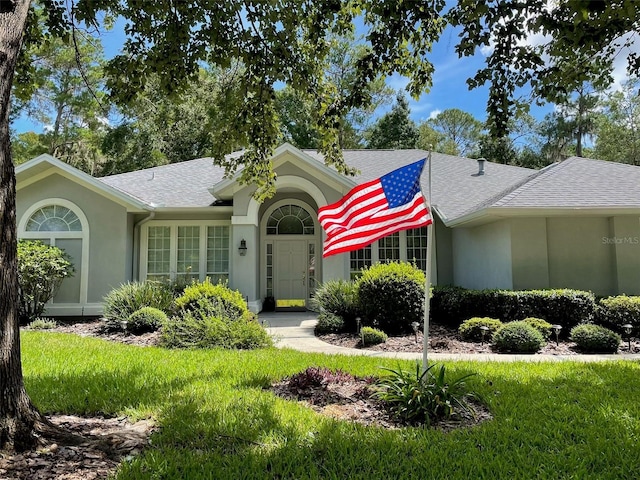 view of single story home