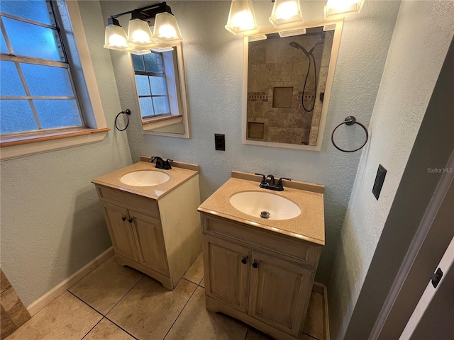 bathroom featuring tile patterned floors and vanity