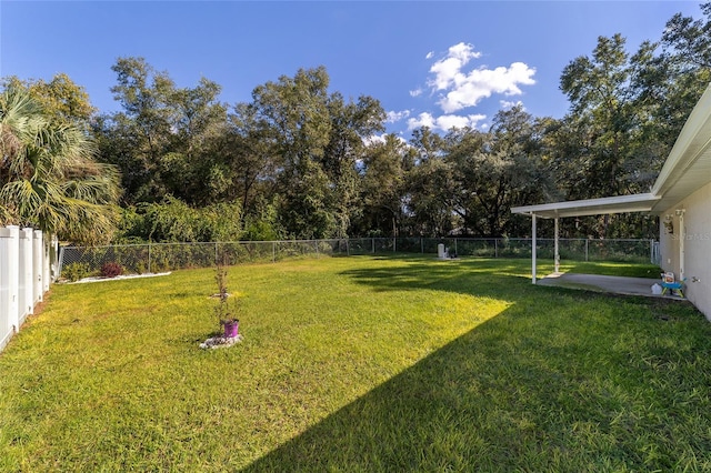 view of yard featuring a patio