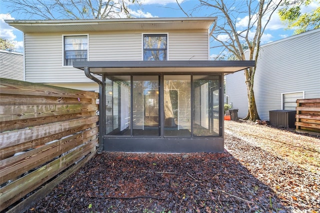 exterior space with a sunroom