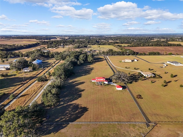 drone / aerial view featuring a rural view