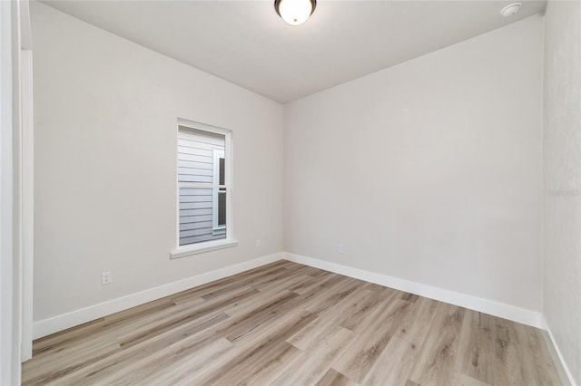 empty room featuring light wood-type flooring