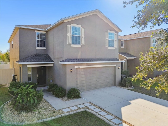 view of front of house featuring a garage