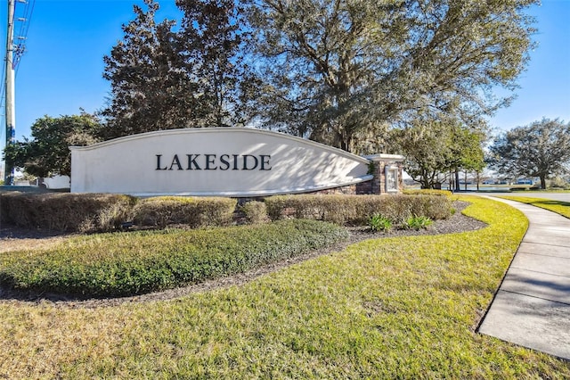 view of community sign