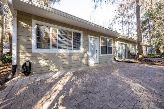 view of front facade with a patio