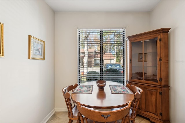 view of dining space