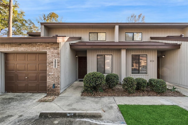 view of property featuring a garage