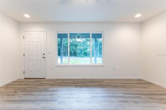 entryway with light wood-type flooring