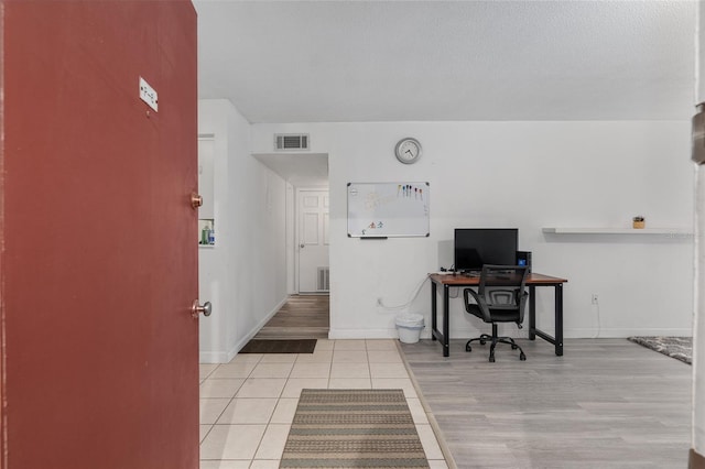 view of tiled office space