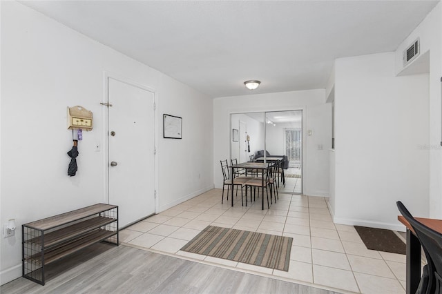 view of tiled dining room