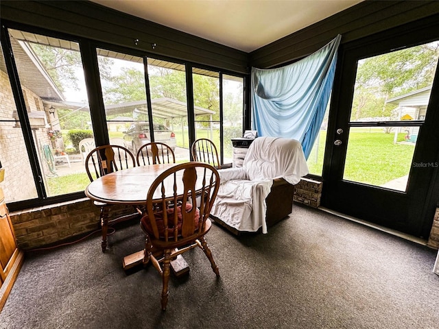 view of sunroom