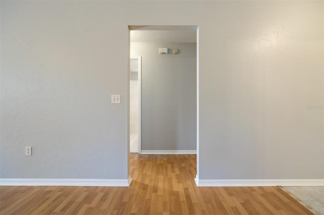 hall featuring light hardwood / wood-style flooring